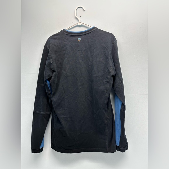 Men’s Khul Blue Long Sleeve Crew Neck Pullover Lightweight Sweatshirt Medium - Picture 2 of 3